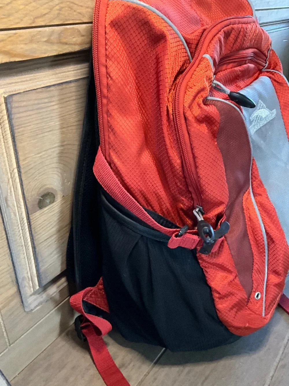 High Sierra Lightweight Backpack Orange Black Suspension System Multi Pocket GC